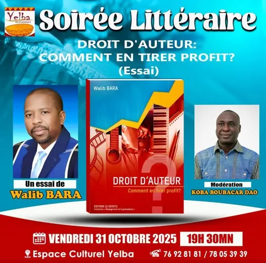 Rendez-vous littéraire — Droit d’auteur : comment en tirer profit ? Avec Walib Bara