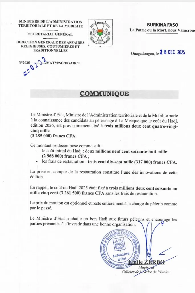 Hadj au Burkina Faso : de l’histoire de La Mecque à l’évolution des coûts, quels défis pour un pèlerinage plus accessible ?